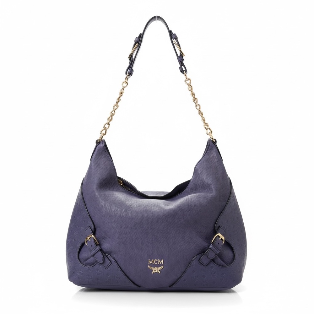 MCM Leather Hobo Shoulder Bag